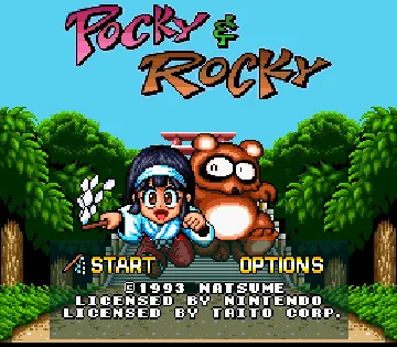 Pocky & Rocky (Europe) (Sample) screen shot title